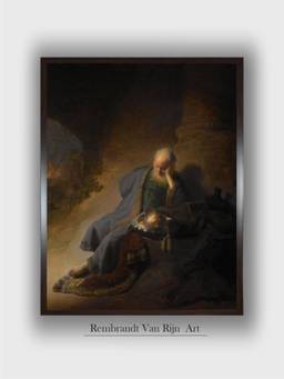 The Art House - Rembrandt Framed Multi-Color Wall Art Painting