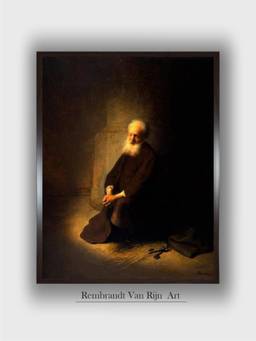 The Art House - Rembrandt Framed Multi-Color Wall Art Painting