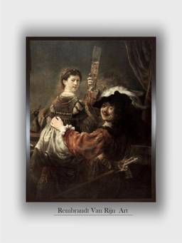The Art House - Rembrandt Framed Multi-Color Wall Art Painting