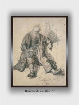 The Art House - Rembrandt Framed Multi-Color Wall Art Painting