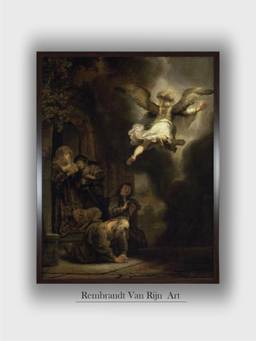 The Art House - Rembrandt Framed Multi-Color Wall Art Painting