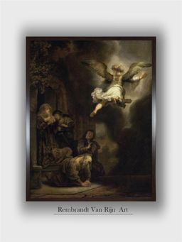 The Art House - Rembrandt Framed Multi-Color Wall Art Painting