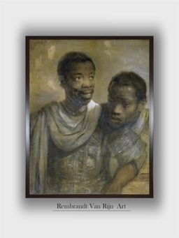 The Art House - Rembrandt Framed Multi-Color Wall Art Painting