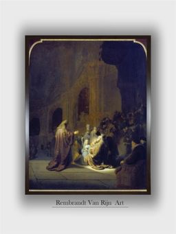 The Art House - Rembrandt Framed Multi-Color Wall Art Painting