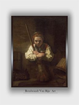 The Art House - Rembrandt Framed Multi-Color Wall Art Painting