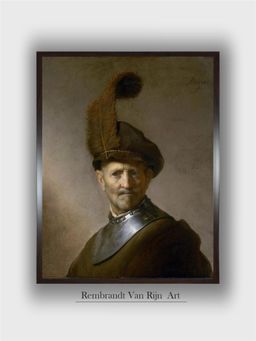 The Art House - Rembrandt Framed Multi-Color Wall Art Painting