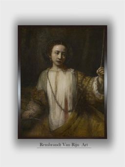 The Art House - Rembrandt Framed Multi-Color Wall Art Painting