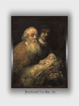 The Art House - Rembrandt Framed Multi-Color Wall Art Painting