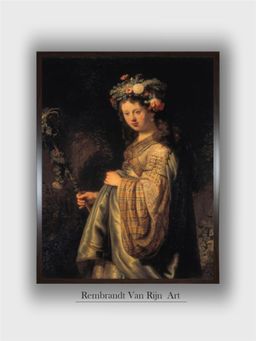 The Art House - Rembrandt Framed Multi-Color Wall Art Painting