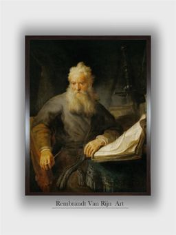The Art House - Rembrandt Framed Multi-Color Wall Art Painting