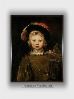The Art House - Rembrandt Framed Multi-Color Wall Art Painting