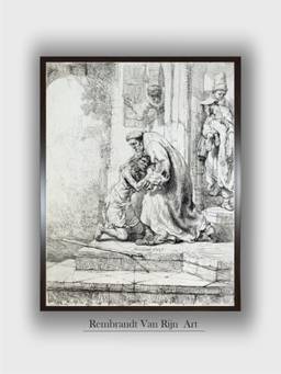 The Art House - Rembrandt Framed Multi-Color Wall Art Painting