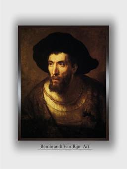The Art House - Rembrandt Framed Multi-Color Wall Art Painting