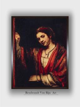 The Art House - Rembrandt Framed Multi-Color Wall Art Painting