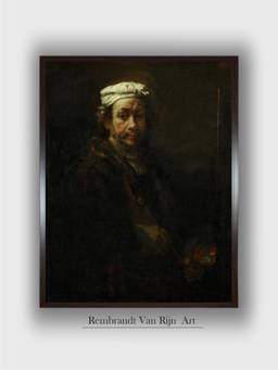 The Art House - Rembrandt Framed Multi-Color Wall Art Painting