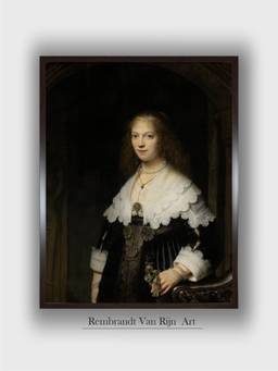The Art House - Rembrandt Framed Multi-Color Wall Art Painting
