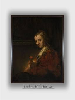 The Art House - Rembrandt Ink Art Framed Multi-Color Wall Art Painting