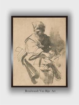 The Art House - Rembrandt Framed Multi-Color Wall Art Painting