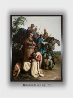 The Art House - Rembrandt Framed Multi-Color Wall Art Painting