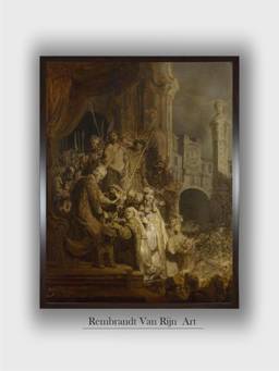The Art House - Rembrandt Framed Multi-Color Wall Art Painting