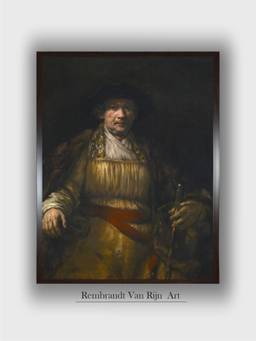 The Art House - Rembrandt Framed Multi-Color Wall Art Painting
