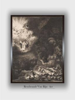 The Art House - Rembrandt Framed Multi-Color Wall Art Painting