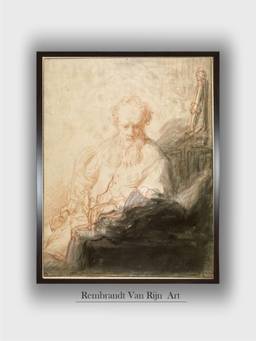 The Art House - Rembrandt Framed Multi-Color Wall Art Painting