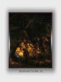The Art House - Rembrandt Framed Multi-Color Wall Art Painting