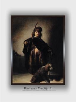 The Art House - Rembrandt Framed Multi-Color Wall Art Painting