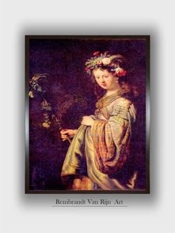 The Art House - Rembrandt Framed Multi-Color Wall Art Painting