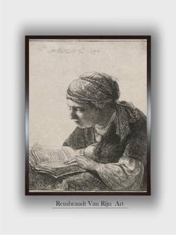 The Art House - Rembrandt Framed Multi-Color Wall Art Painting