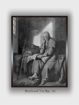 The Art House - Rembrandt Framed Multi-Color Wall Art Painting