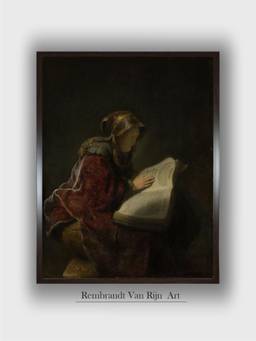 The Art House - Rembrandt Framed Multi-Color Wall Art Painting