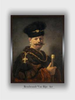 The Art House - Rembrandt Framed Multi-Color Wall Art Painting