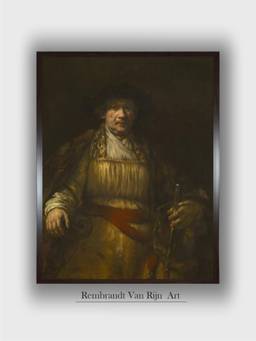 The Art House - Rembrandt Framed Multi-Color Wall Art Painting