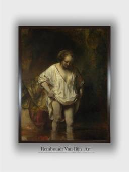 The Art House - Rembrandt Framed Multi-Color Wall Art Painting