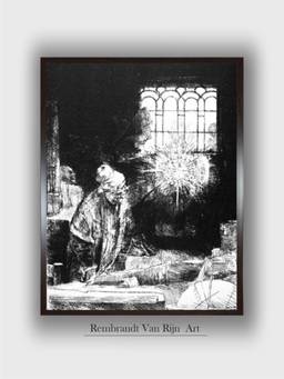 The Art House - Rembrandt Framed Multi-Color Wall Art Painting