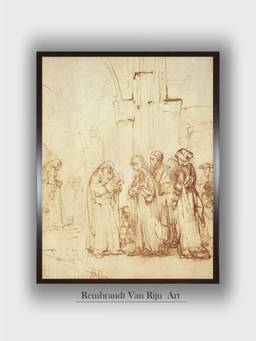The Art House - Rembrandt Framed Multi-Color Wall Art Painting