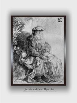 The Art House - Rembrandt Framed Multi-Color Wall Art Painting