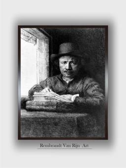 The Art House - Rembrandt Framed Multi-Color Wall Art Painting