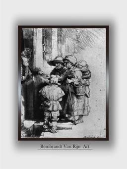 The Art House - Rembrandt Framed Multi-Color Wall Art Painting