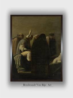 The Art House - Rembrandt Framed Multi-Color Wall Art Painting