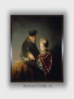 The Art House - Rembrandt Framed Multi-Color Wall Art Painting