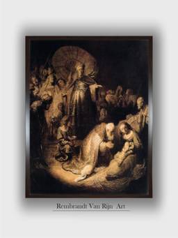 The Art House - Rembrandt Framed Multi-Color Wall Art Painting