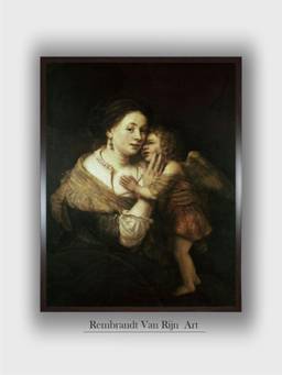 The Art House - Rembrandt Framed Multi-Color Wall Art Painting