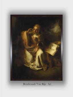 The Art House - Rembrandt Framed Multi-Color Wall Art Painting