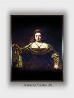 The Art House - Rembrandt Framed Multi-Color Wall Art Painting