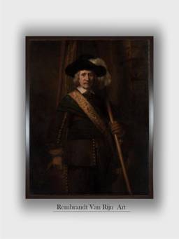 The Art House - Rembrandt Framed Multi-Color Wall Art Painting