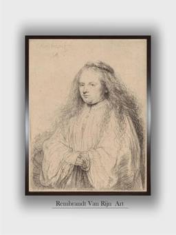 The Art House - Rembrandt Framed Multi-Color Wall Art Painting