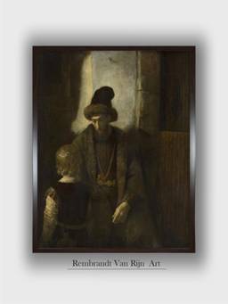 The Art House - Rembrandt Framed Multi-Color Wall Art Painting